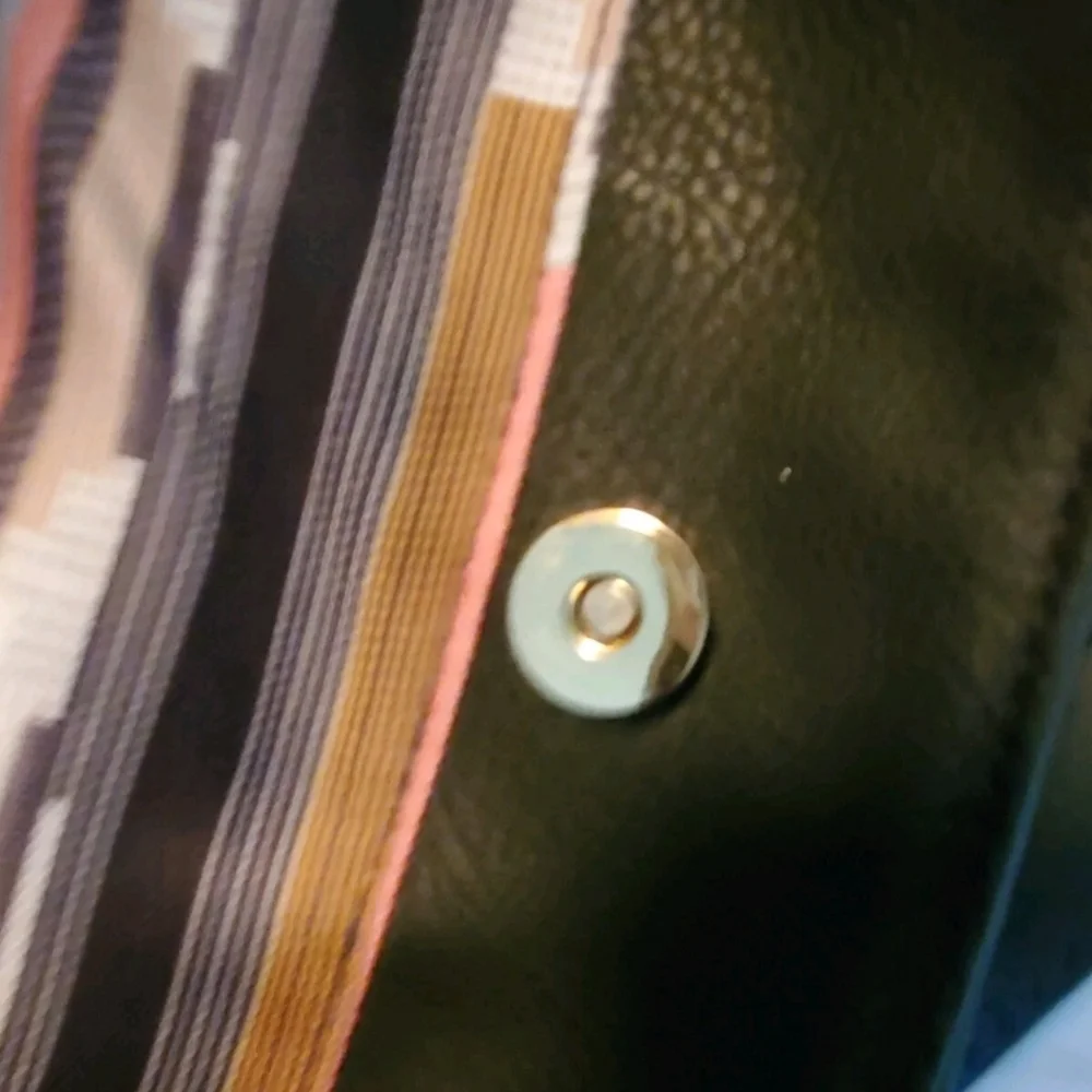 Big Buddha Black and Gray Patterned Tote - Picture 10 of 11